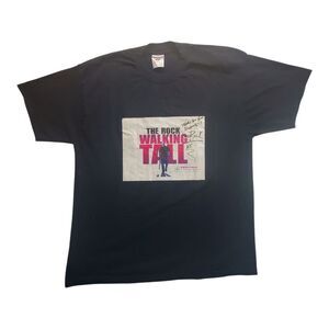 The Rock Walking Tall Movie Promo T-Shirt Vintage Wrestling WWE XL Autograph Tee